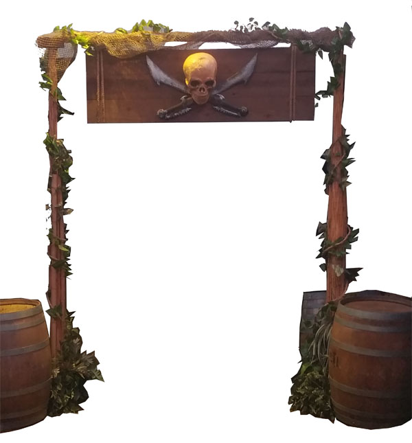 pirate theme entry archway for rent