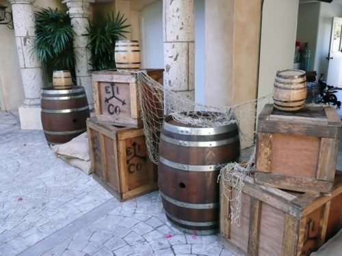 pirate prop barrels