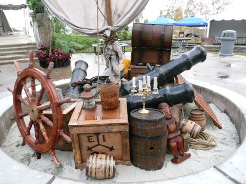 The largest selection of pirate props for rent - call for more details